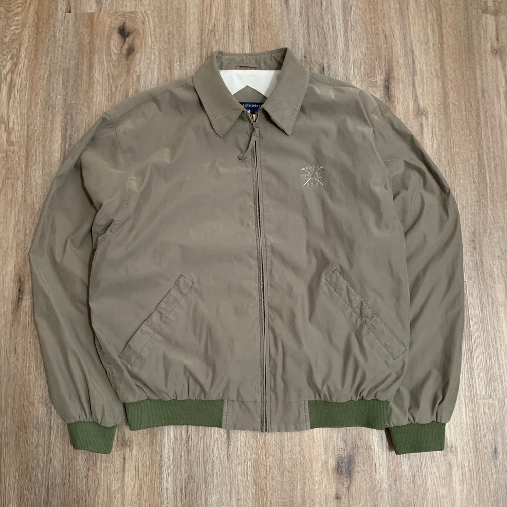 Vintage 90s Port Authority Sony Pictures golf bomber jacket olive green - medium